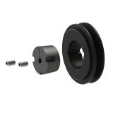 1槽 SPA 窄V带轮 节径106mm 锥套1610 孔径12mm SPA106-01-1610-12