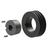 3槽 SPA 窄V带轮 节径160mm 锥套2517 孔径22mm SPA160-03-2517-22