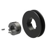 1槽 SPB 窄V带轮 节径106mm 锥套1610 孔径12mm SPB106-01-1610-12