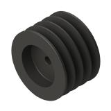 4槽 SPC 直孔窄V带轮 节径160mm SPC160-4