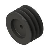 3槽 SPC 直孔窄V带轮 节径125mm SPC125-3