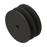 2槽 SPC 直孔窄V带轮 节径118mm SPC118-2