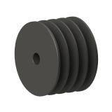 4槽 SPB 直孔窄V带轮 节径120mm SPB120-4