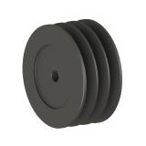 3槽 SPB 直孔窄V带轮 节径130mm SPB130-3