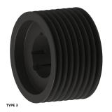 8槽 SPZ 窄V带轮 节径140mm SPZ140-08