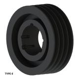 4槽 SPC 窄V带轮 节径280mm SPC280-04