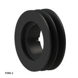 2槽 SPC 窄V带轮 节径170mm SPC170-02