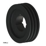 3槽 SPB 窄V带轮 节径125mm SPB125-03