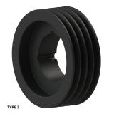 4槽 SPA 窄V带轮 节径175mm SPA175-04