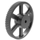 H150 63齿 欧标梯形齿直孔同步轮 63-H-150