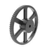 H300 72齿 欧标梯形齿直孔同步轮 72-H-300