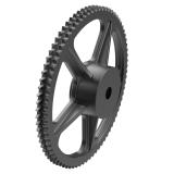 链号10B双排76齿欧标铸件预制孔链轮 10B-2B76