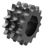 链号08B三排15齿A型台式欧标钢件TB孔链轮 08B-03A15