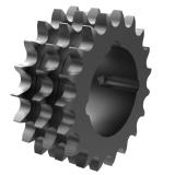 链号08B三排19齿A型台式欧标钢件TB孔链轮 08B-03A19