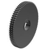 链号12B三排76齿B型台式欧标钢件TB孔链轮 12B-03B76