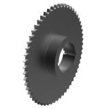 链号12B单排57齿B型台式欧标钢件TB孔链轮 12B-01B57