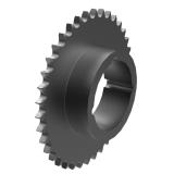 链号12B单排38齿B型台式欧标钢件TB孔链轮 12B-01B38