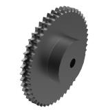 链号10B双排50齿B型台式欧标钢件预制孔链轮 10B-2B50