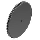 链号10B双排72齿A型片式欧标钢件预制孔链轮 10B-2A72