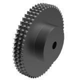 链号24B三排57齿B型台式欧标钢件预制孔链轮 24B-3B57