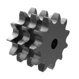 链号28B三排11齿A型片式欧标钢件预制孔链轮 28B-3A11