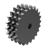 链号24B三排22齿A型片式欧标钢件预制孔链轮 24B-3A22