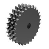 链号28B三排27齿A型片式欧标钢件预制孔链轮 28B-3A27