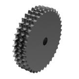 链号24B三排38齿A型片式欧标钢件预制孔链轮 24B-3A38