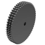 链号28B三排57齿A型片式欧标钢件预制孔链轮 28B-3A57