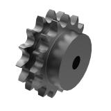 链号24A/120双排15齿B型台式美标预制孔钢件链轮 D120B15