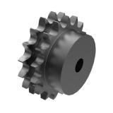 链号24A/120双排17齿B型台式美标预制孔钢件链轮 D120B17