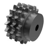 链号16A/80三排17齿B型台式美标预制孔钢件链轮 T80B17