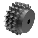 链号06C/35三排19齿B型台式美标预制孔钢件链轮 T35B19