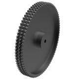 链号20A/100三排80齿C型台式美标预制孔钢件链轮 T100C80