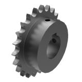 链号16B单排23齿孔径48mm B型台式欧标钢件完成孔链轮 16B-1BS23