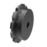 链号2040/C2040单排24齿B型台式美标双节径预制孔钢件链轮 2040B24