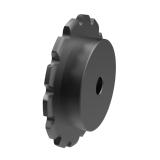 链号2040/C2040单排28齿B型台式美标双节径预制孔钢件链轮 2040B28