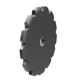 链号2050/C2050单排26齿A型片式美标双节径预制孔钢件链轮 2050A26