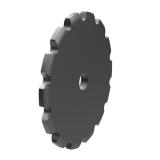 链号2080/C2080单排28齿A型片式美标双节径预制孔钢件链轮 2080A28