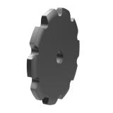 链号2080/C2080单排20齿A型片式美标双节径预制孔钢件链轮 2080A20