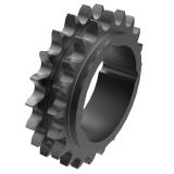 链号16A/80双排21齿3020锥孔B型台式美标钢件链轮 D80BTB21