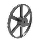 14M115 72齿 欧标HTD圆弧齿直孔同步轮 72-14M-115